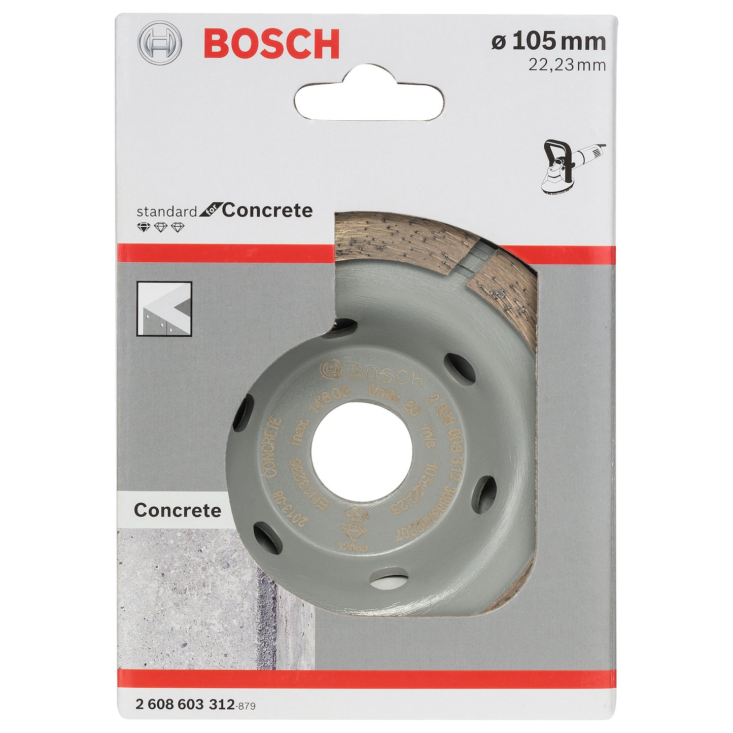 Copa Diamantada Bosch Standard for Concrete105x22,23x3mm