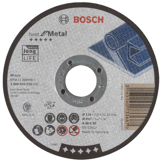 Disco de Corte Best for Metal 115x1,5mm Centro Recto