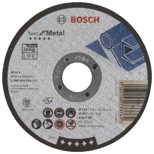 Disco de Corte Best for Metal 115x2,5mm Centro Recto
