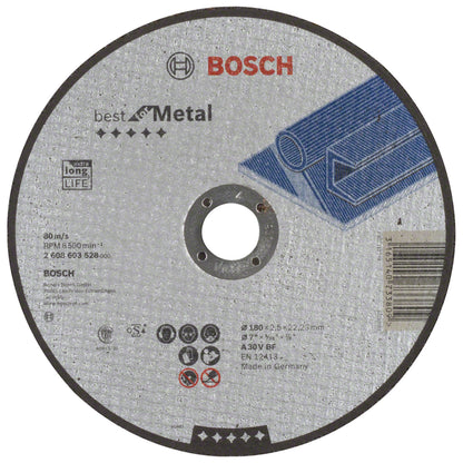 Disco de Corte Bosch Best for Metal 180x2,5mm Centro Recto