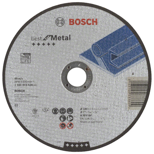 Disco de Corte Bosch Best for Metal 180x2,5mm Centro Recto