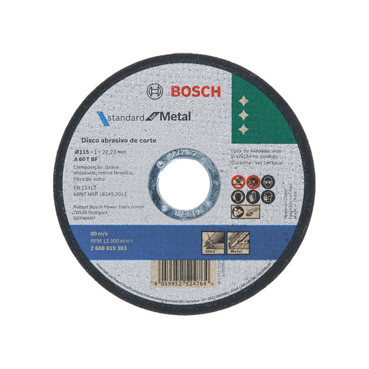 2608619383-000 Disco de Corte Bosch Standard for Metal (4-1/2") 115 X 1,0 mm
