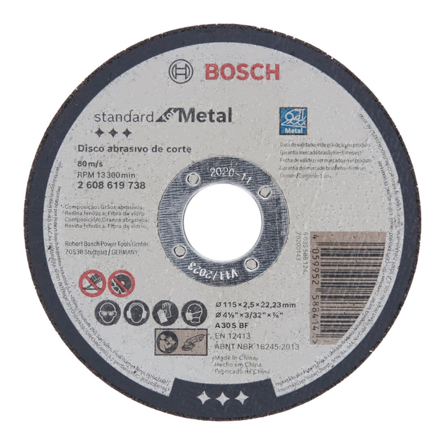 25 Discos de Corte Standard for Metal 115x2,5mm Bosch