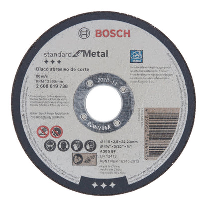 25 Discos de Corte Standard for Metal 115x2,5mm Bosch
