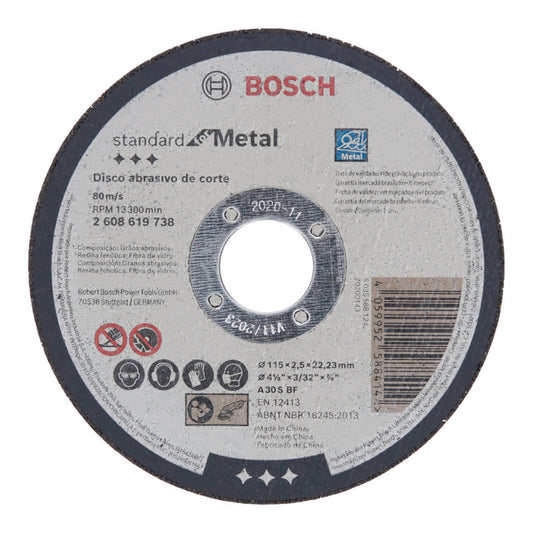 25 Discos de Corte Standard for Metal 115x2,5mm Bosch
