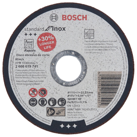 25 Discos de Corte Standard for Inox 115x1,0mm  Bosch