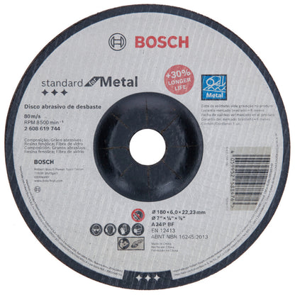 2608619744-000 Discos de Desbaste Standard for Metal 180x6,0mm Bosch