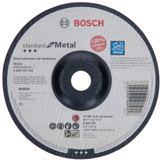 2608619744-000 Discos de Desbaste Standard for Metal 180x6,0mm Bosch