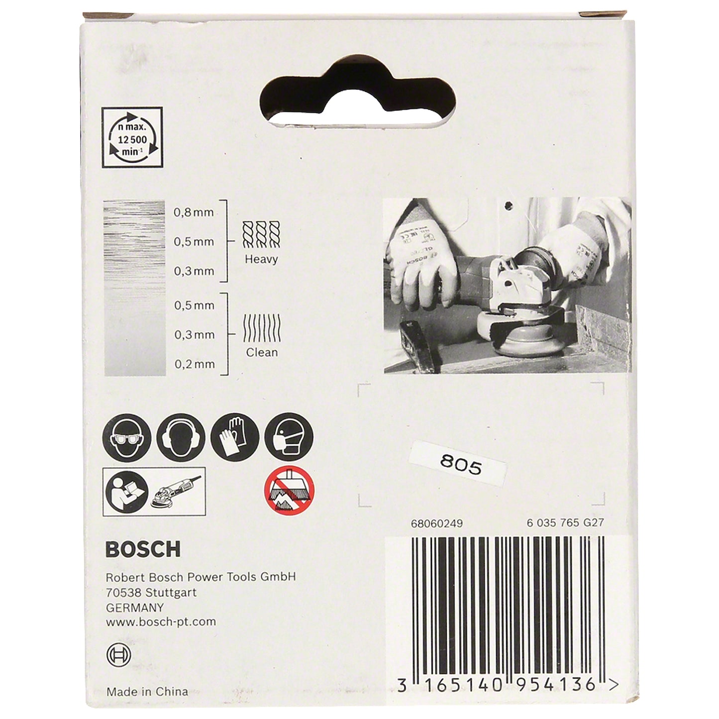 Cepillo de acero copa X-LOCK 75mm Alambre trenzado de acero inoxidable 0,5mm