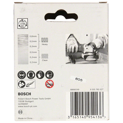 Cepillo de acero copa X-LOCK 75mm Alambre trenzado de acero inoxidable 0,5mm
