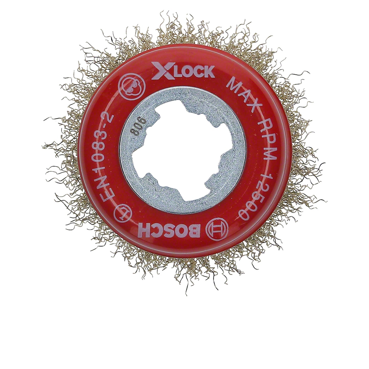 Cepillo de acero copa X-LOCK 75mm Alambre de acero estañado corrugado 0,3mm