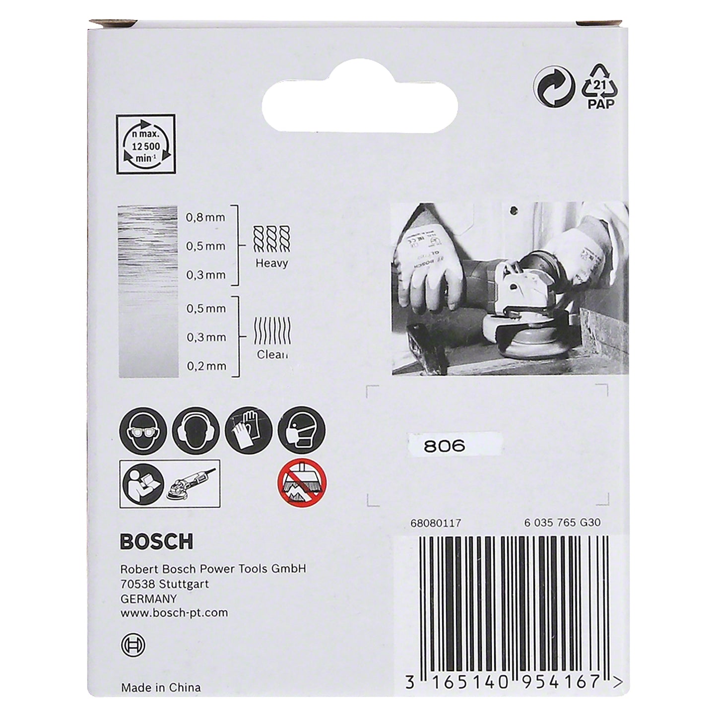 Cepillo de acero copa X-LOCK 75mm Alambre de acero estañado corrugado 0,3mm
