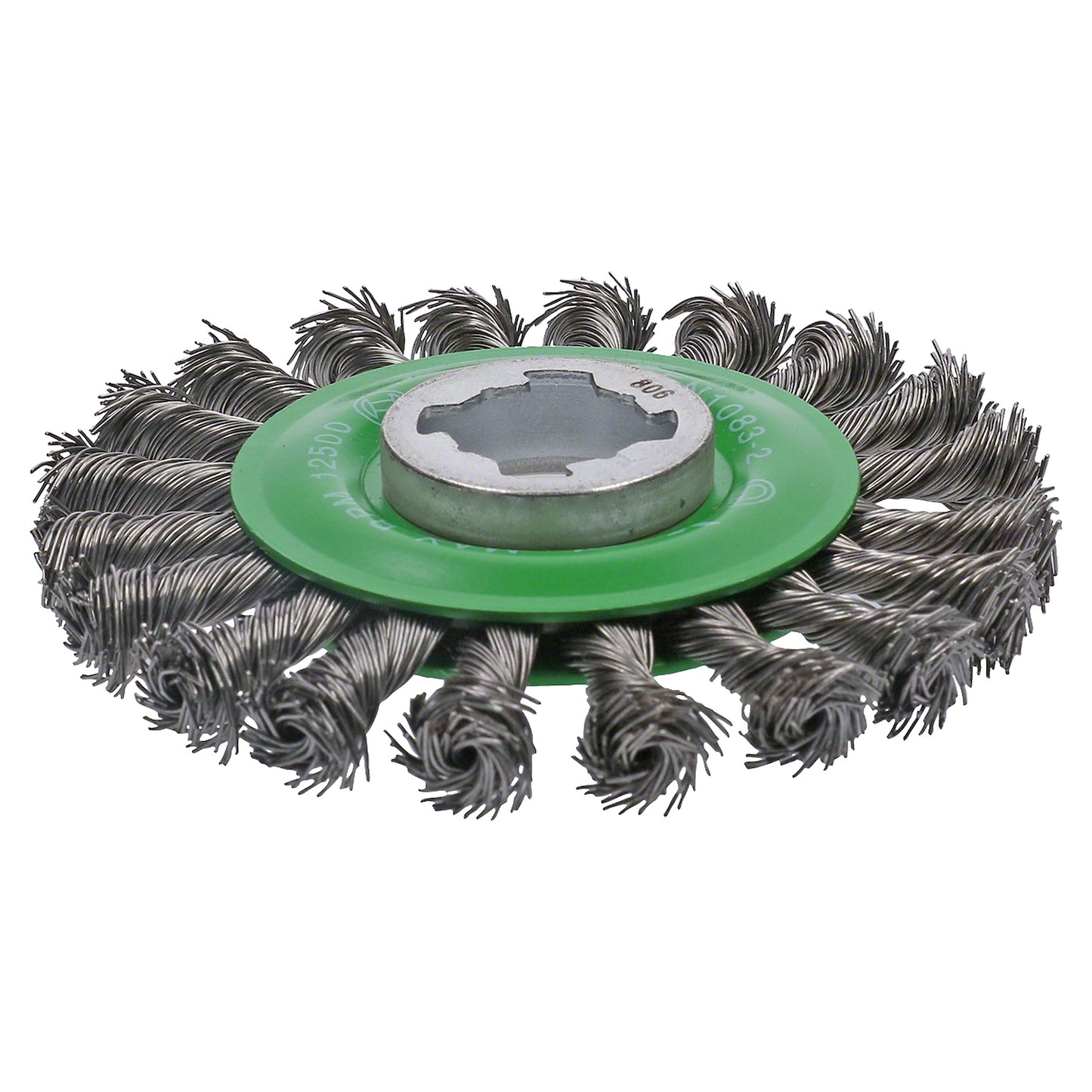 Cepillo circular de acero X-LOCK 115mm Alambre trenzado de acero inoxidable 0,5mm