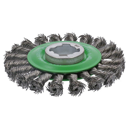 Cepillo circular de acero X-LOCK 115mm Alambre trenzado de acero inoxidable 0,5mm