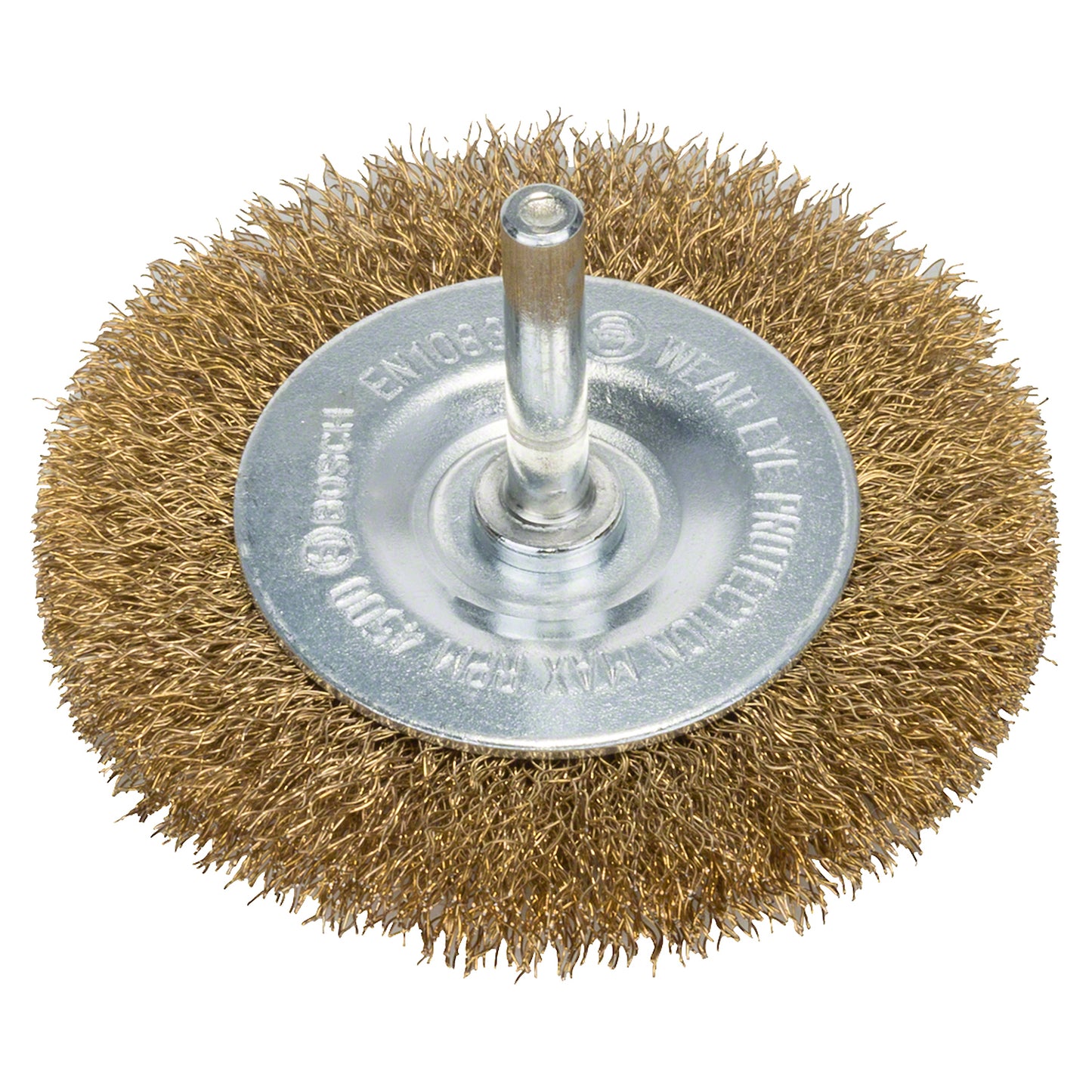 Cepillo de Acero Bosch circular para taladro alambre ondulado resvestido de latón 75mm