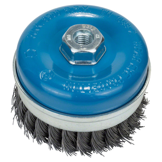 Cepillo de Acero Copa para Esmeril 100mm Alambre Trenzado 0,5mm M14