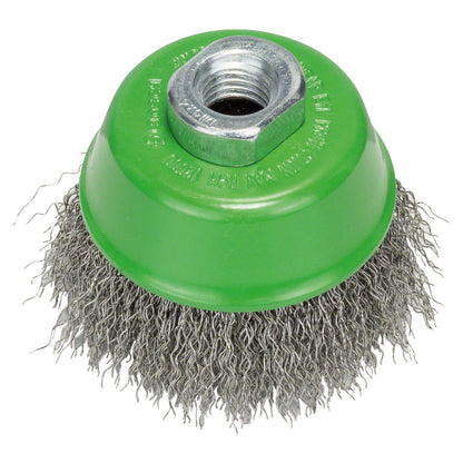 Cepillo de Acero Bosch copa para Esmeriladora alambre ondulado inoxidable 75mm