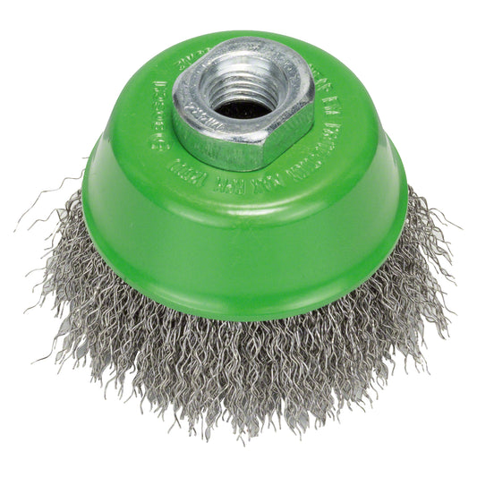 Cepillo de Acero Bosch copa para Esmeriladora alambre ondulado inoxidable 75mm