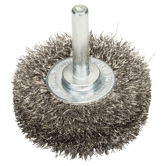Cepillo de Acero Bosch circular para taladro alambre ondulado inoxidable 50mm