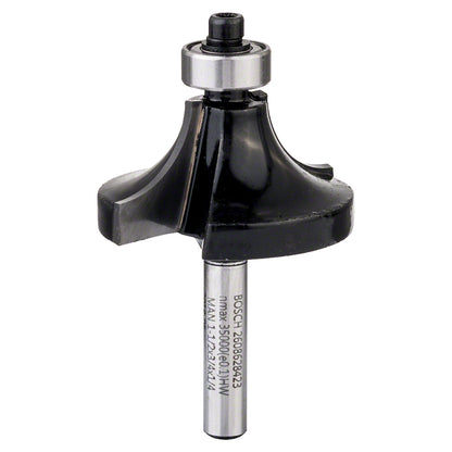 Fresa de arredondar Bosch 1/4", R1 12,7 mm, D 38,1 mm, L 18,6 mm, G 60 mm