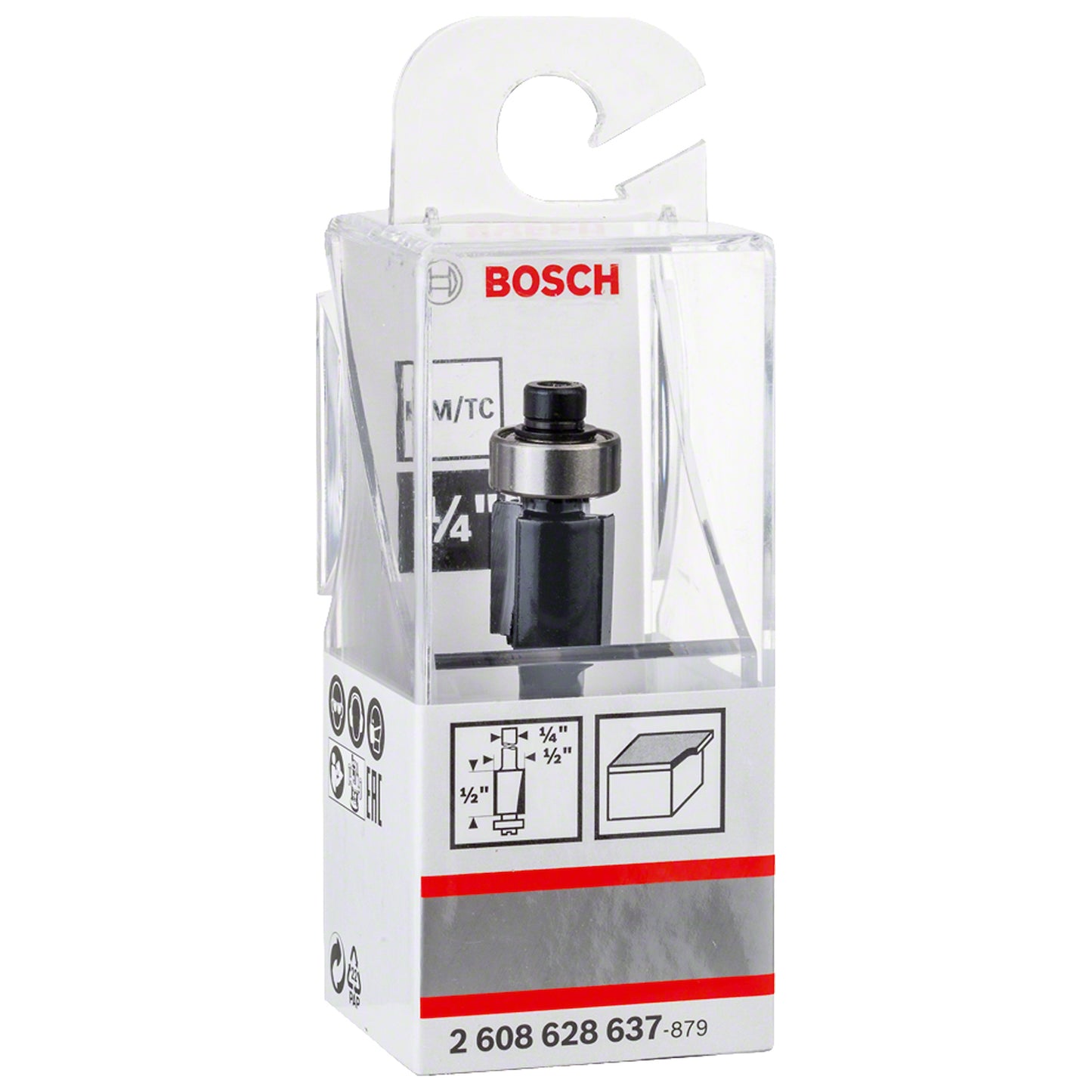 Fresa de alinear Bosch 1/4", D1 12,7 mm, L 12,7 mm, G 56 mm