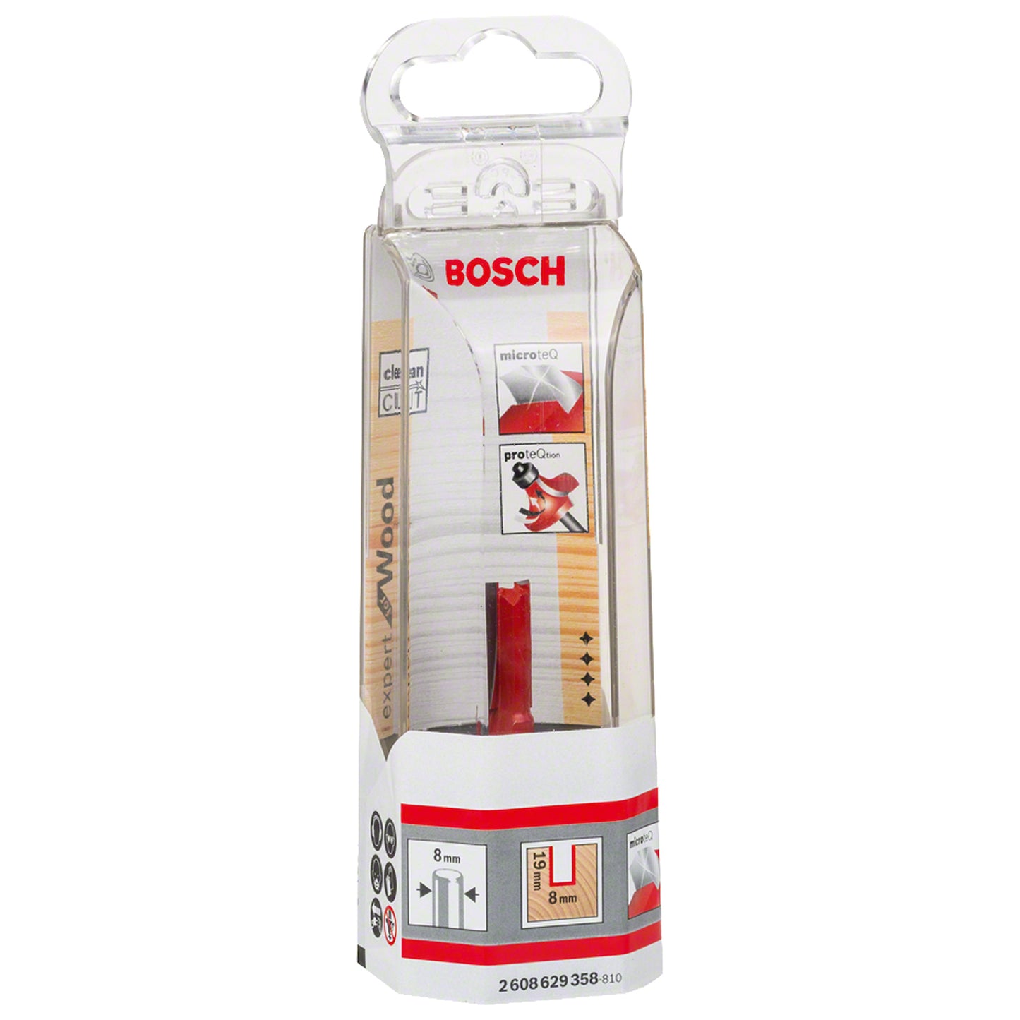 Fresa Bosch de ranurar 8 mm, D1 8 mm, L 19 mm, G 52 mm