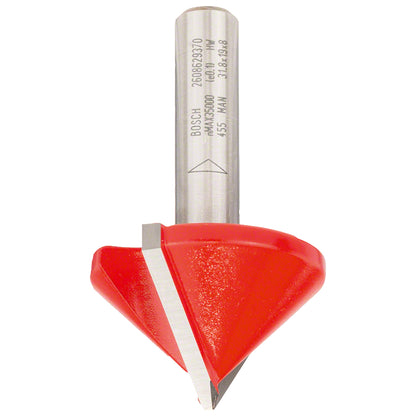 Fresa Bosch para ranuras en V 8 mm, D 31,8 mm, L 19 mm, G 51 mm, 90°
