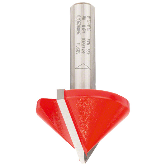 Fresa Bosch para ranuras en V 8 mm, D 31,8 mm, L 19 mm, G 51 mm, 90°