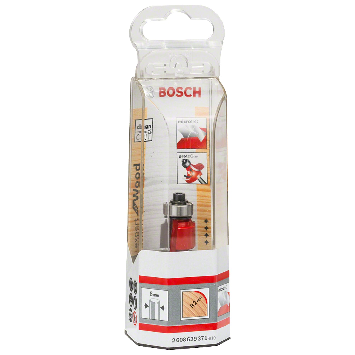 Fresa Bosch para redondear 8 mm, D 16,7 mm, R1 2 mm, L 12,7 mm, G 55 mm