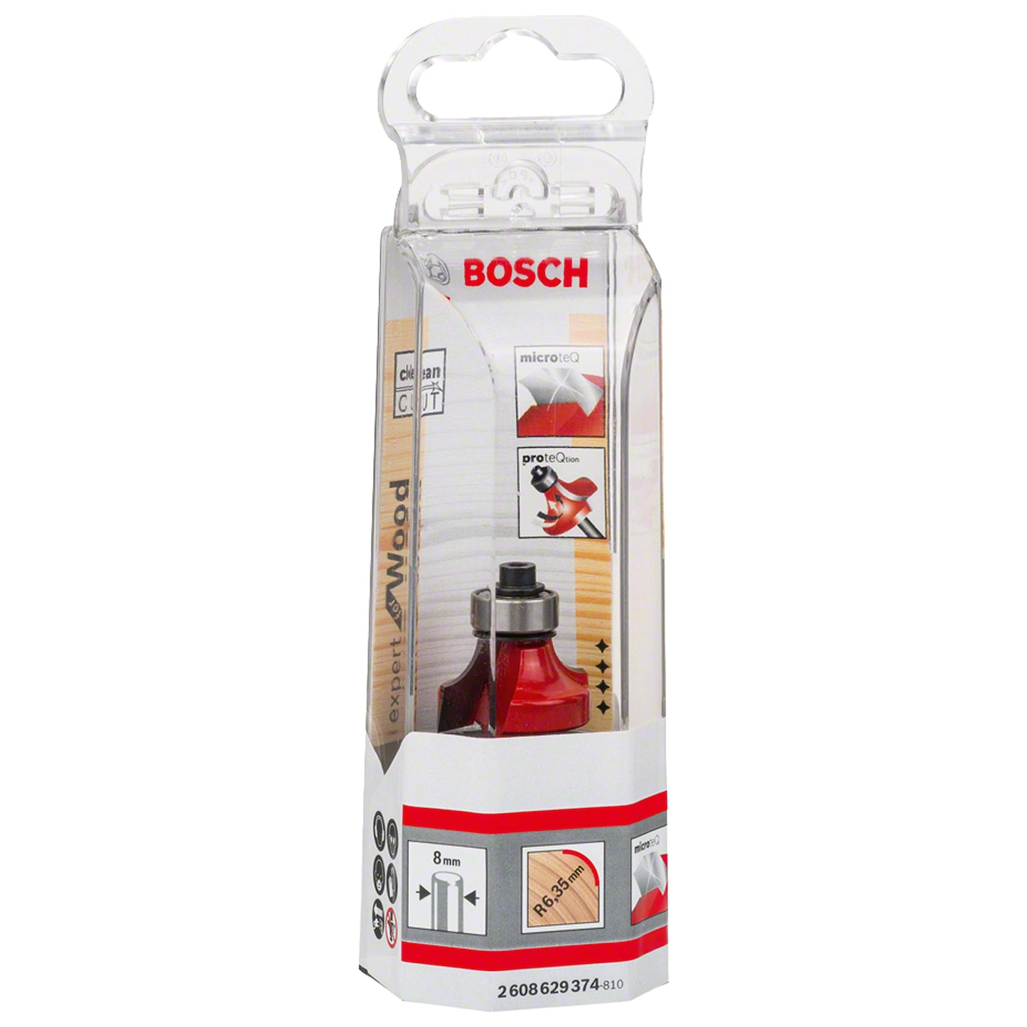 Fresa Bosch para redondear 8 mm, D 25,4 mm, R1 6,35 mm, L 12,7 mm, G 55 mm