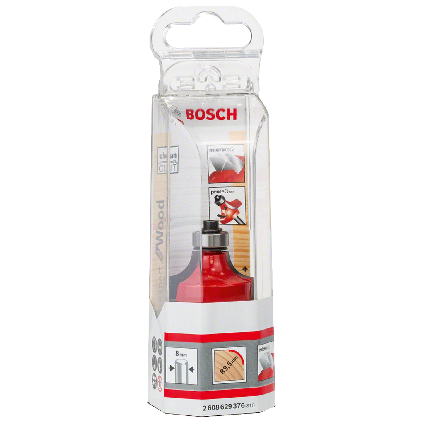 Fresa Bosch para redondear 8 mm, D 31,75 mm, R1 9,5 mm, L 18 mm, G 60 mm