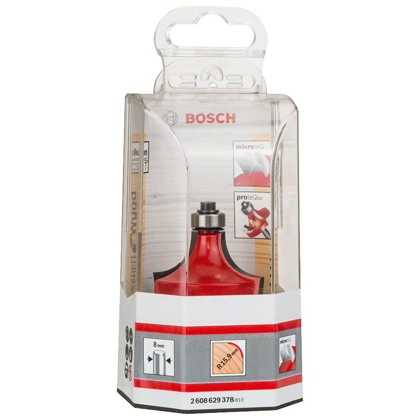 Fresa Bosch para redondear 8 mm, D 44,4 mm, R1 15,9 mm, L 22,2 mm, G 64 mm