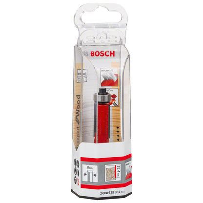 Fresa Bosch de enrasar 8 mm, D1 12,7 mm, L 25,4 mm, G 71,5 mm