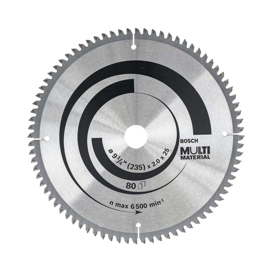 2608642197-000 Hoja de sierra circular multimaterial ø235, orificio de 25 mm, 1,5 mm de espesor, 80 dientes