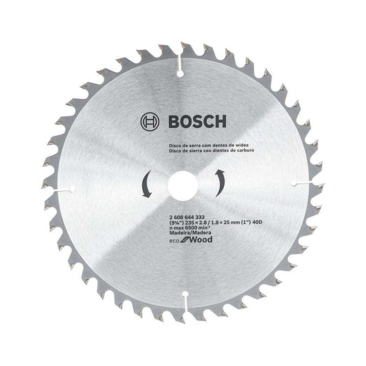 2608644333-000 Disco de Sierra Circular Bosch Ecoline ø235x25mm, 40 dientes