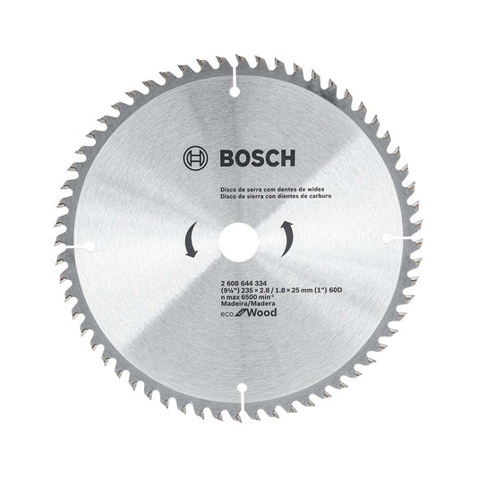 2608644334-000 Disco de Sierra Circular Bosch Ecoline ø235x25mm, 60 dientes
