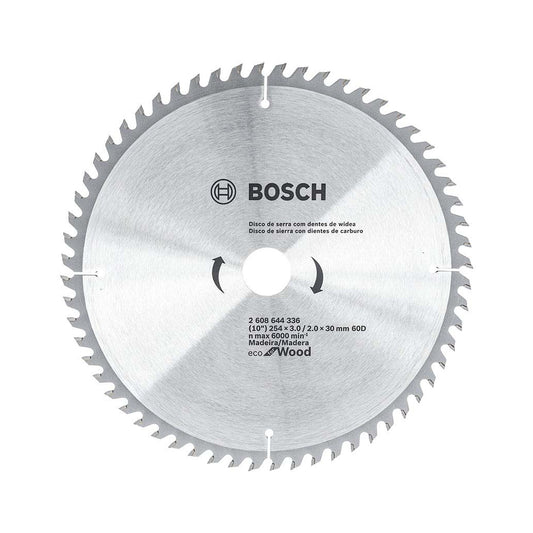 2608644336-000 Disco de Sierra Circular Bosch Ecoline ø254x30mm, 60 dientes