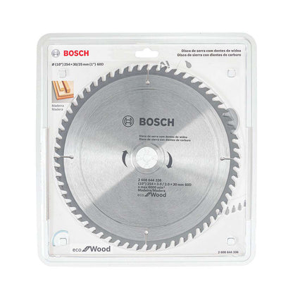 2608644336-000 Disco de Sierra Circular Bosch Ecoline ø254x30mm, 60 dientes