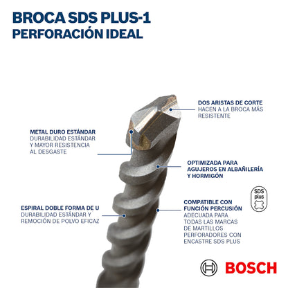 Broca para concreto Bosch SDS Plus-1 Ø5/32x2x4