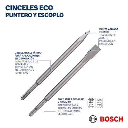 Cincel plano Bosch SDS-max MMPP 400mm