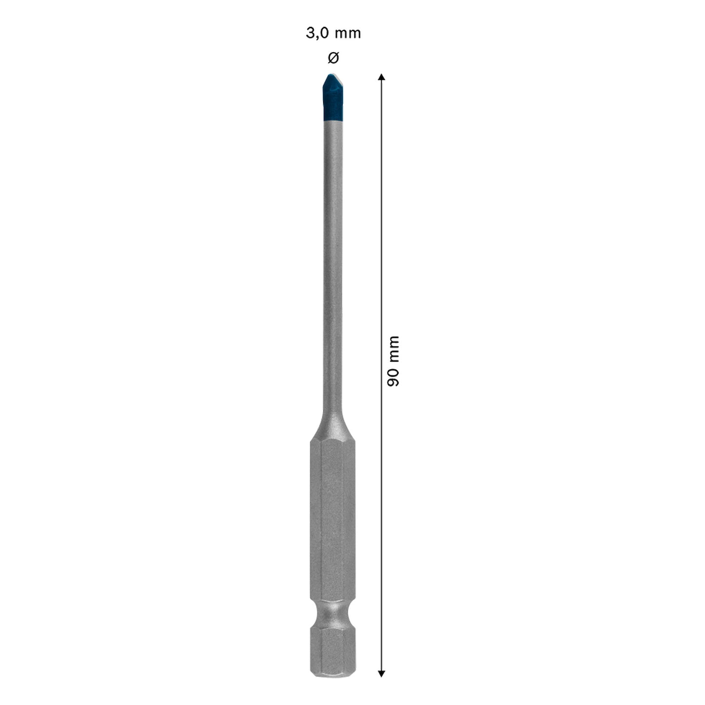 Broca p/porcelanato Bosch EXPERT HEX-9 Hard Ceramics 3x90mm