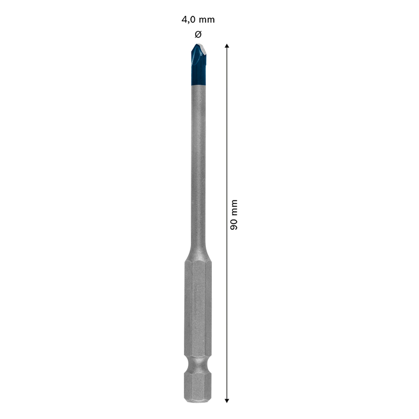 Broca p/porcelanato Bosch EXPERT HEX-9 Hard Ceramics 4x90mm