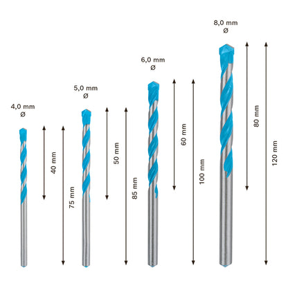 Broca Bosch EXPERT CYL-9 Multiconstruction Ø4-5-6-8mm 4und