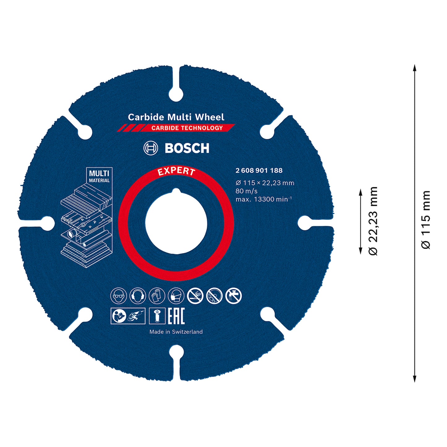 Disco de corte Bosch EXPERT Carbide Multi-Wheel 115mm