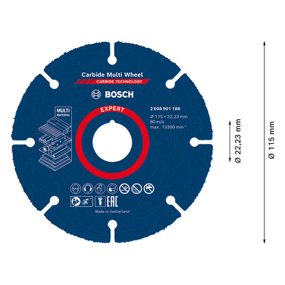 Disco de corte Bosch EXPERT Carbide Multi-Wheel 115mm