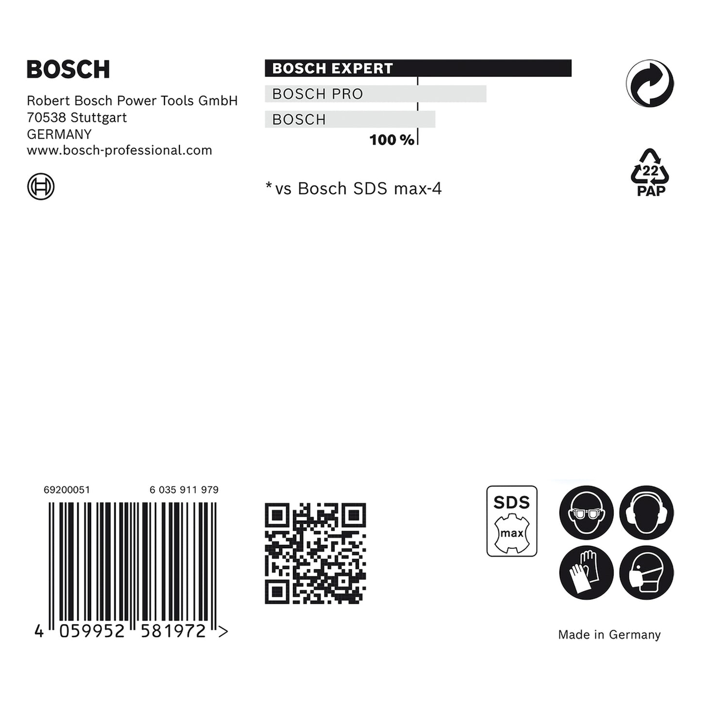 Broca para concreto Bosch EXPERT SDS Max-8x Ø9/16x16x21