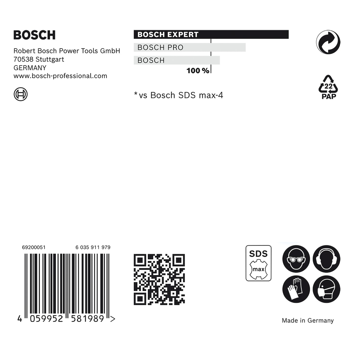 Broca para concreto Bosch EXPERT SDS Max-8x Ø9/16x24x29
