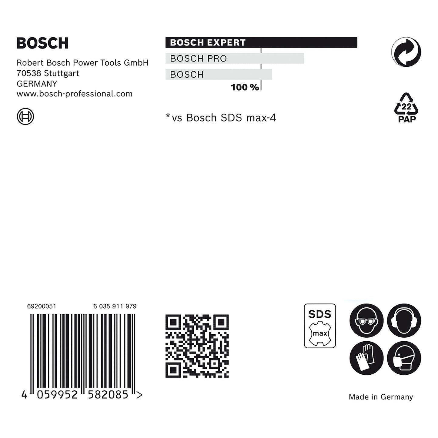 Broca para concreto Bosch EXPERT SDS Max-8x Ø3/4x31x36