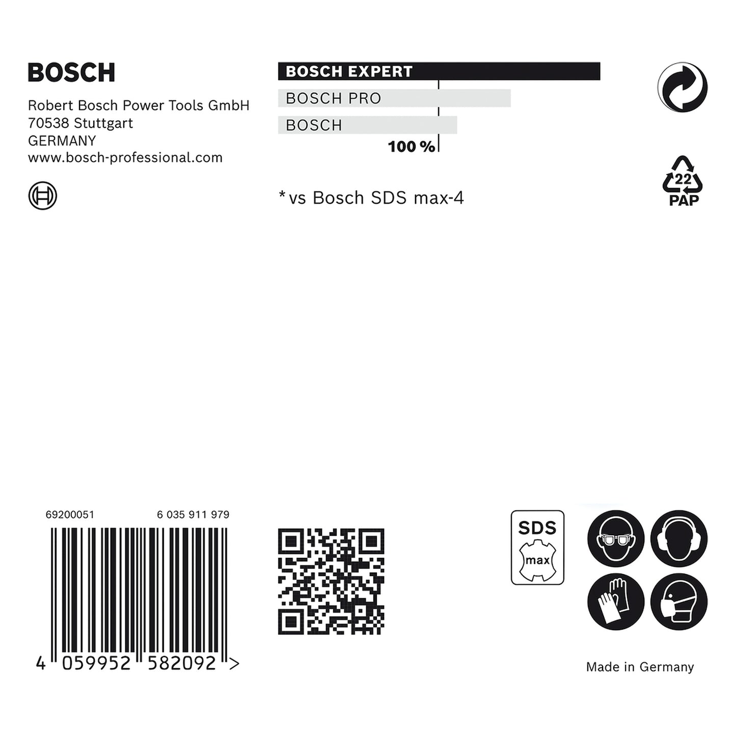 Broca para concreto Bosch EXPERT SDS Max-8x Ø13/16x16x21
