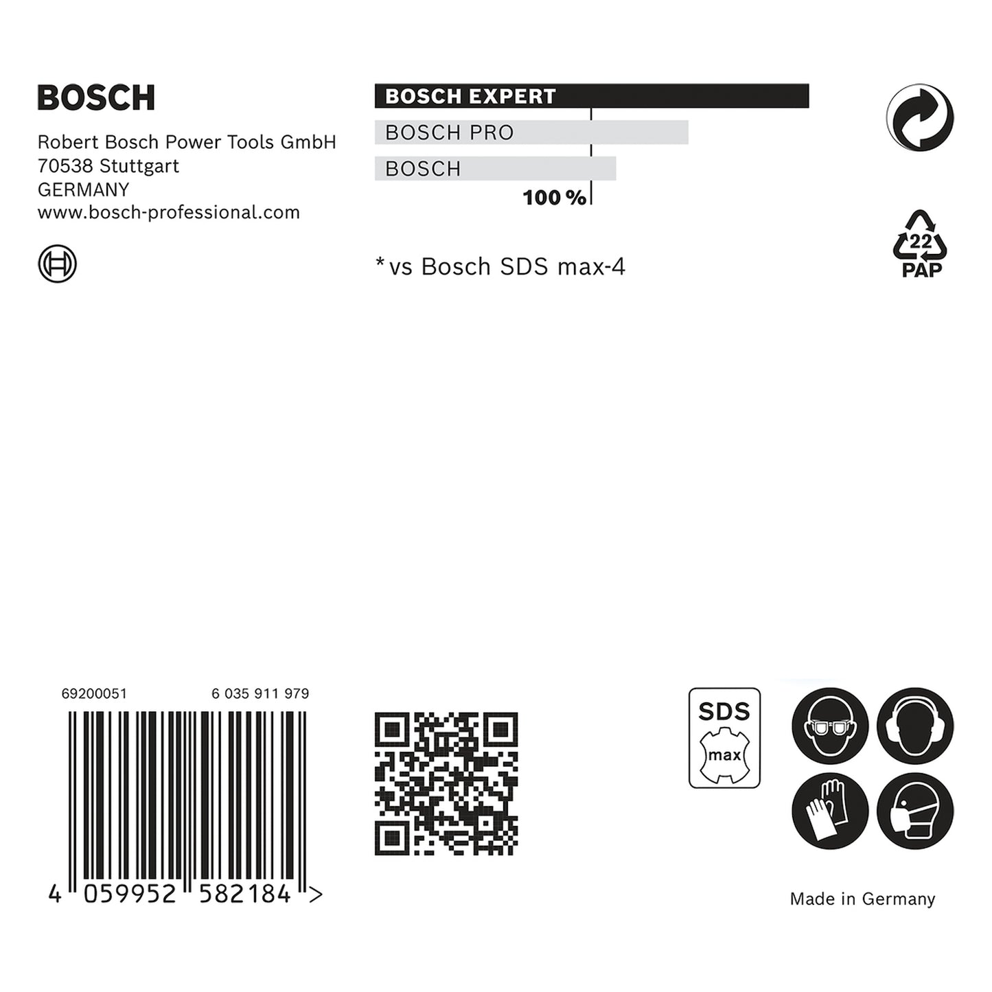 Broca para concreto Bosch EXPERT SDS Max-8x Ø1-1/8x8x13